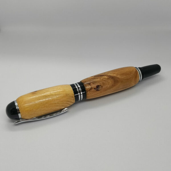 Stylo plume en bois d’ACACIA Argenté fait main par Howood