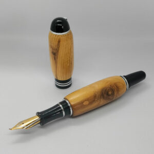 Stylo plume en bois d’ACACIA Argenté fait main par Howood