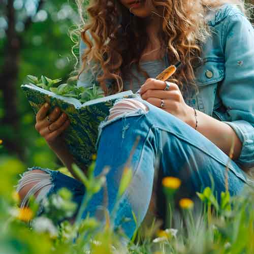 Ecriture nature avec un stylo en tournage bois fait par Howood Royan