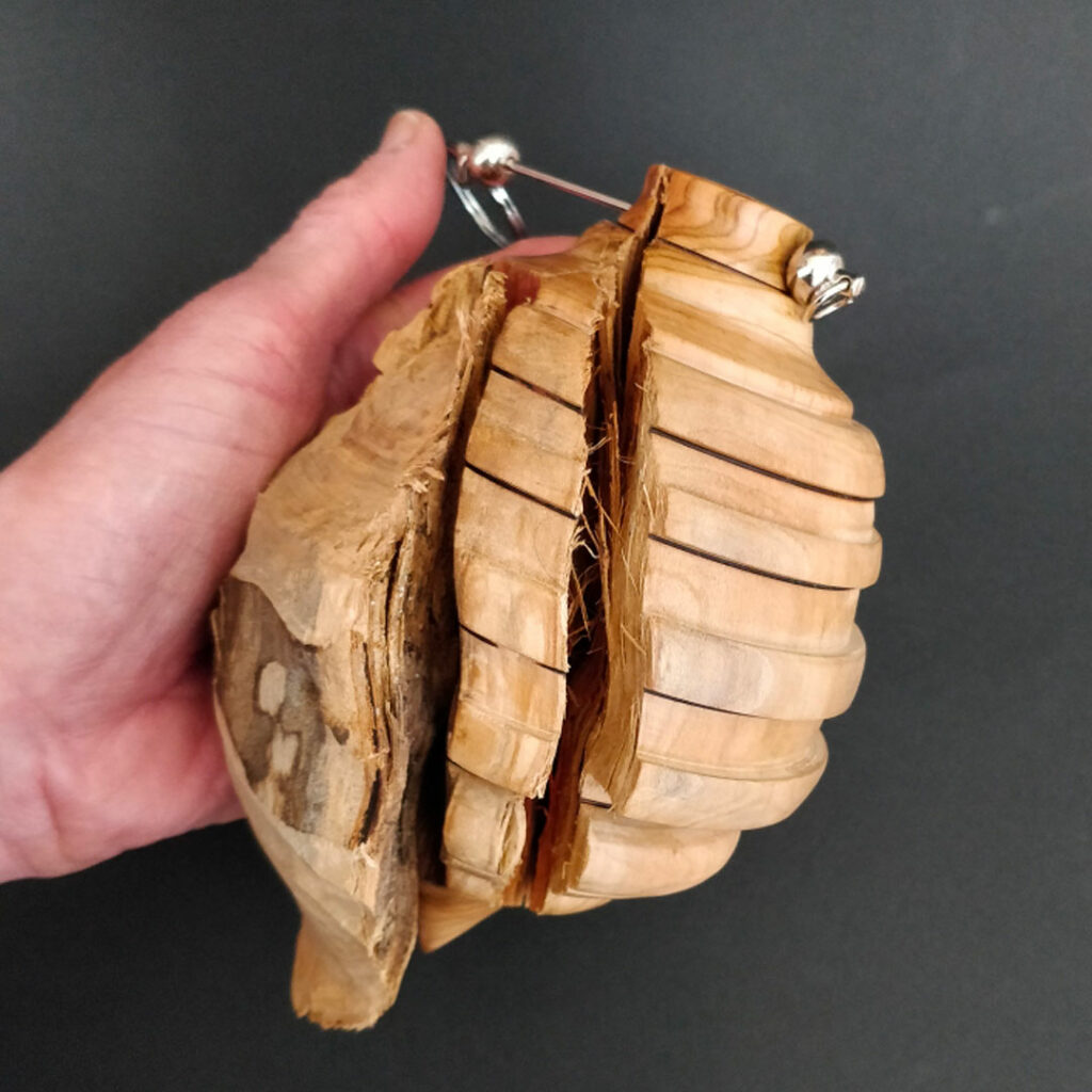 Création pendule en bois d'Abricotier