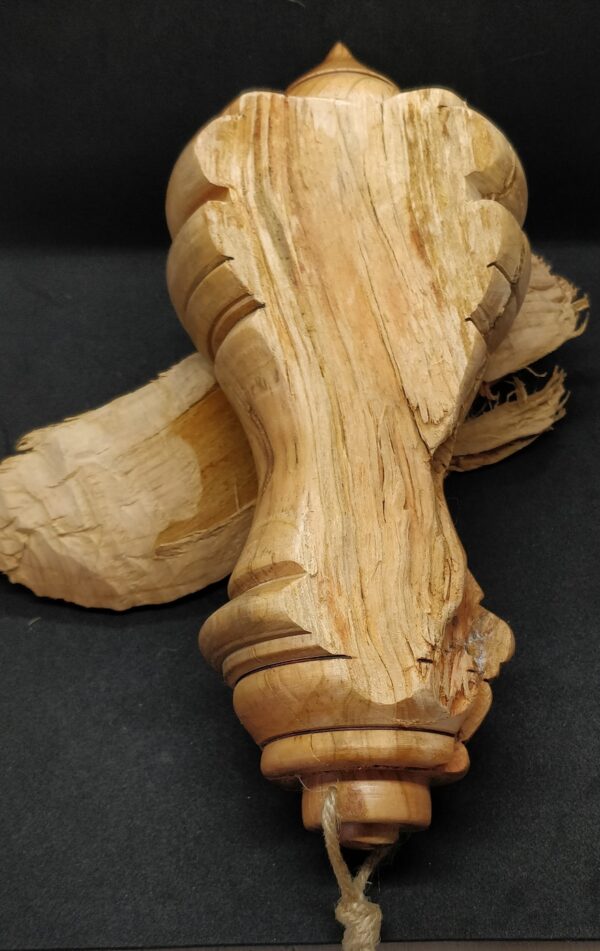 PENDULE DE RADIESTHÉSIE EN BOIS D'ABRICOTIER – Image 2