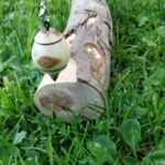 Petit Pendule artisanal de radiesthésie en bois d'if 