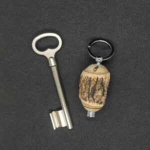 joli porte-clés artisanal Howood bois et métal