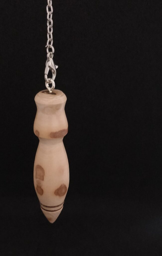 pendule de radiesthésie howood en bois d'olivier fait main
