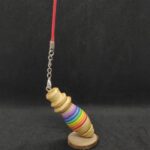 Pendule en Buis 7 chakras artisanat Howood pour soins énergétiques et magnétisme