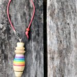 Pendule en Buis 7 chakras artisanat Howood pour soins énergétiques et magnétisme