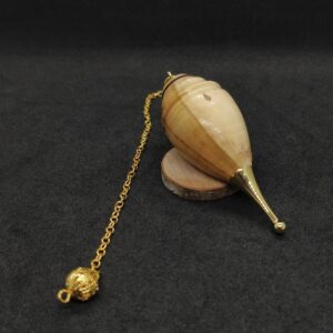 Pendule de radiesthésie moderne bois de pommier et métal