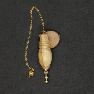 Pendule de radiesthésie moderne howood en pommier et métal