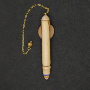 Bâton de soin et pendule de radiesthésie en Olivier