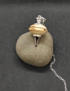 Pendule de radiesthésie Métal bois d'olivier