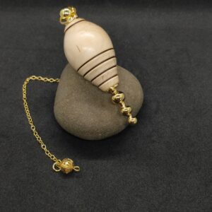 Pendule de radiesthésie en Aubépine et métal